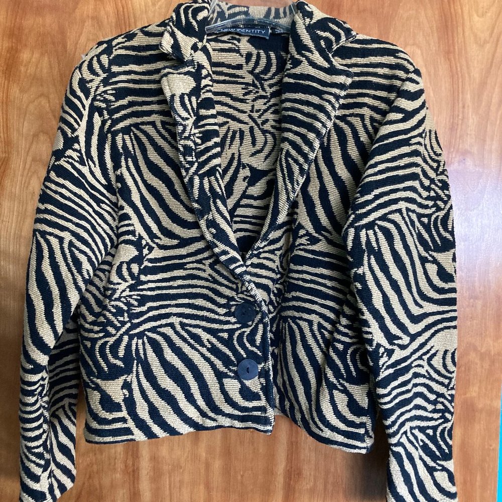 Ladies' Animal Print Striped Tapestry Jacket